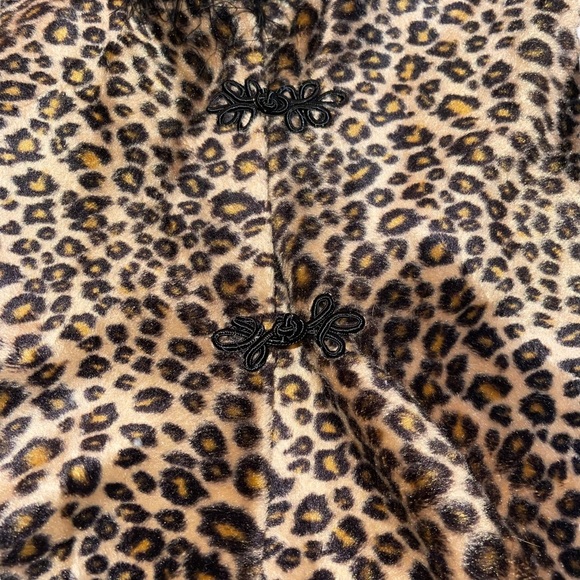 Girls Animal Print Cape Boa Trim Hooded Handmade Size 14 Read Measurements - Picture 3 of 8